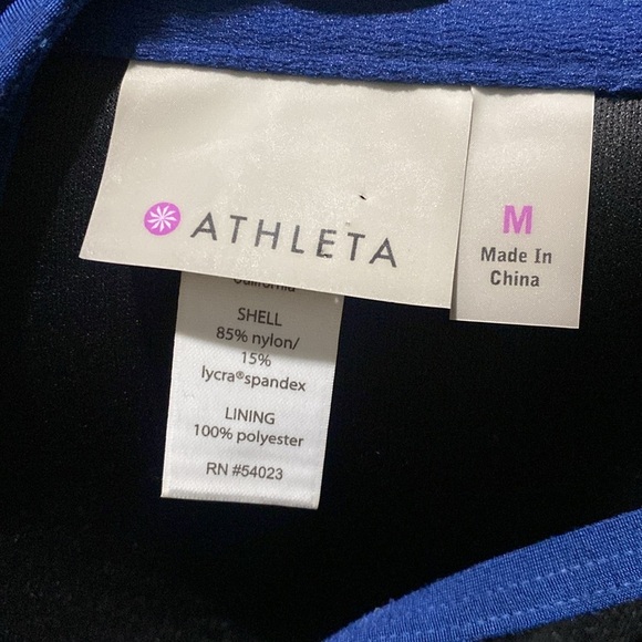 Athleta Navy Blue Halter Top Tankini Size Medium Style 594457-01 - Picture 5 of 7